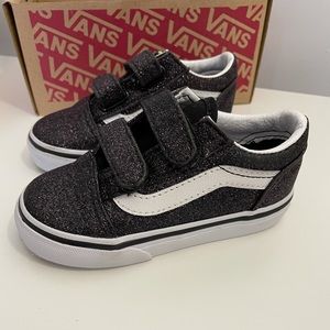 Vans Black and Purple Glitter Sneaker